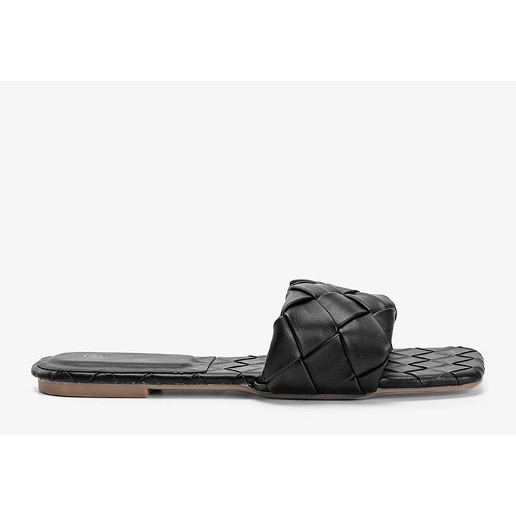 Pantofole nere intrecciate Chimmie nero 1