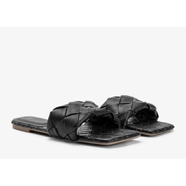 Pantofole nere intrecciate Chimmie nero 2
