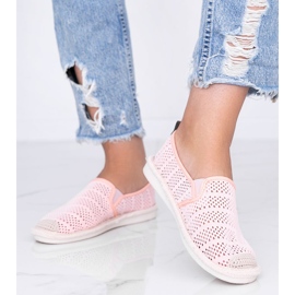 Espadrillas in pizzo rosa Tropical Sun grigio 1