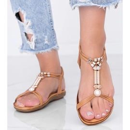 Sandali marroni da donna Liva marrone 1