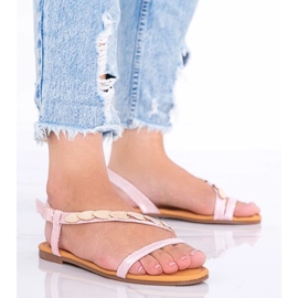 Sandali olografici da donna Pink Moon rosa 1