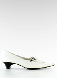 Décolleté con decoro 2232-5 bianco marrone 1