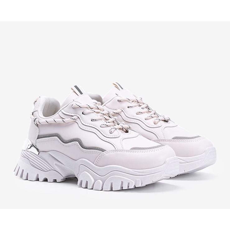 Sneakers beige con suola spessa Desiare 1