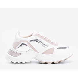 Sneakers Gordani beige con inserti metallici 1