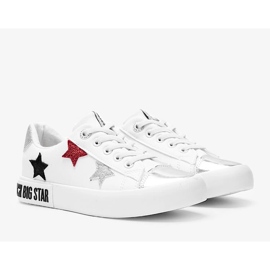 Sneakers basse da bambino Big Star Light bianca 1