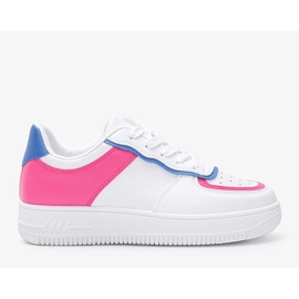 Sneakers bianche con inserti colorati Noyale bianca rosa 1