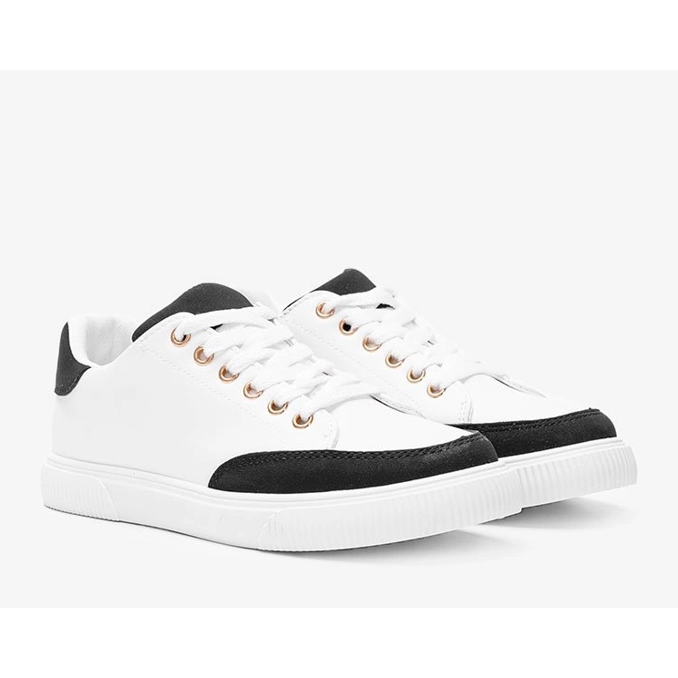 Sneakers bianche e nere Brighton bianca nero 1