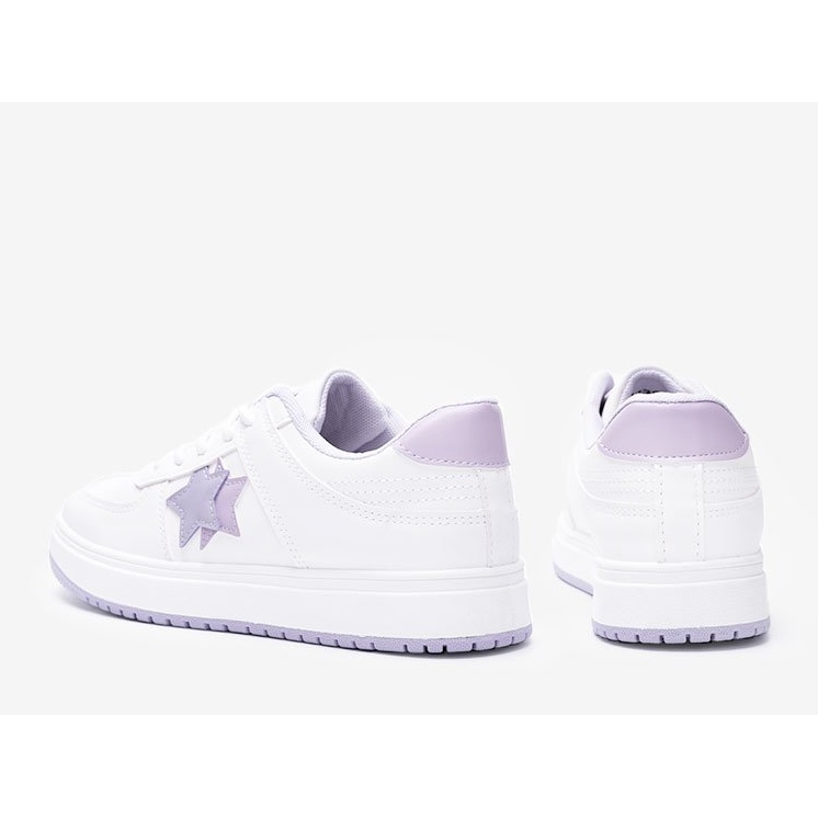 Sneakers bianche e viola con stelle Polja bianca 1