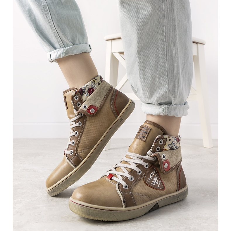 Sneaker da donna beige alla caviglia di Niente 1