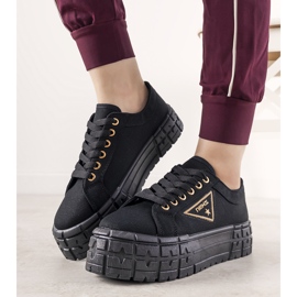 Sneakers nere su una spessa suola Giselle nero 1
