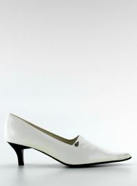 Scarpe eleganti H120-3 bianche marrone 1