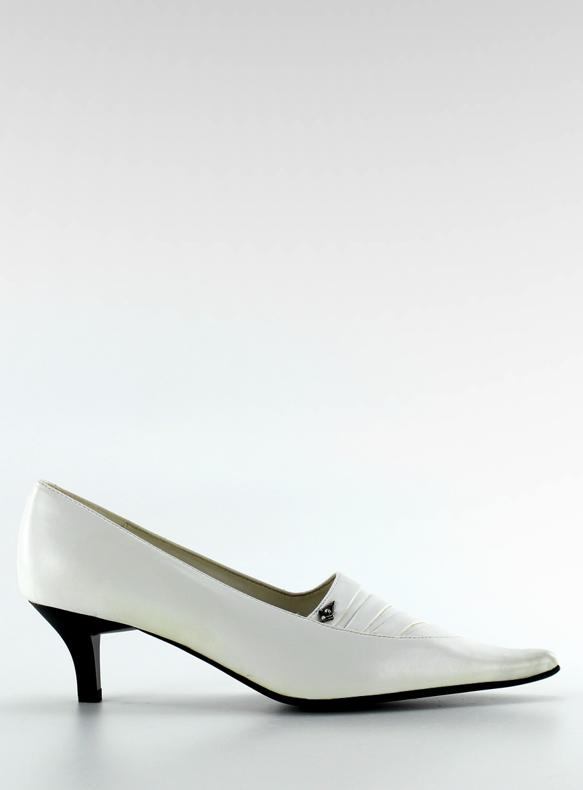 Scarpe eleganti H120-3 bianche marrone 1