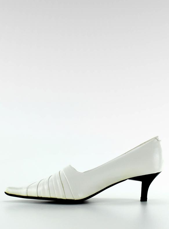 Scarpe eleganti H120-3 bianche marrone 2