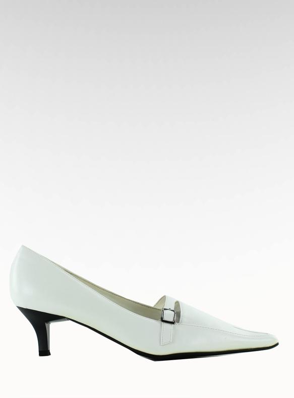 Scarpe classiche H120-6 bianche marrone 1
