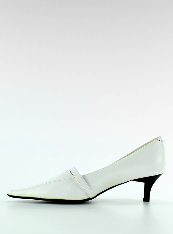 Scarpe classiche H120-6 bianche marrone 2