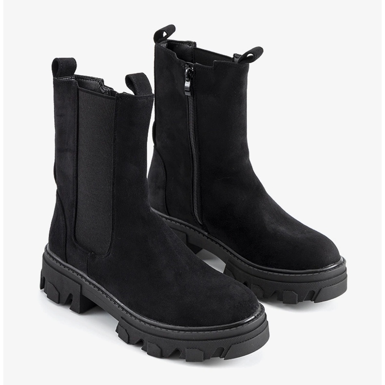 Stivaletti Christabel neri con tacco alto nero 1