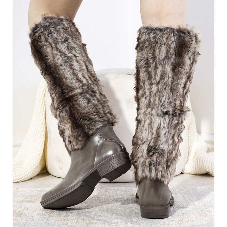 Stivali da pioggia beige con pelliccia Melgar 1