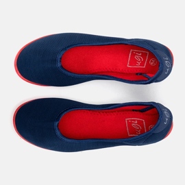 Ballerine per bambini Geneseo blu navy e rosse 1