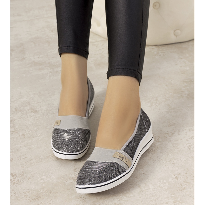 Sneakers grigie con zeppa di Burris grigio 1