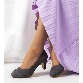 BM Décolleté grigie su tacco Vitoria grigio 1