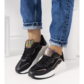 Sneakers Ingram olografiche nere nero d'argento 1