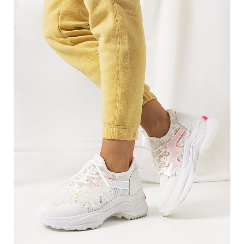 Sneakers Bates rosa e bianche bianca 1