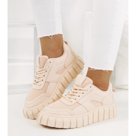 Sneakers rosa su suola alta Morico 2