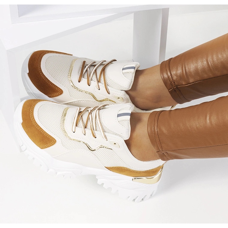 Scarpe sportive beige Osorio 2