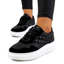 Sneakers nere sulla piattaforma Gasperi nero 1