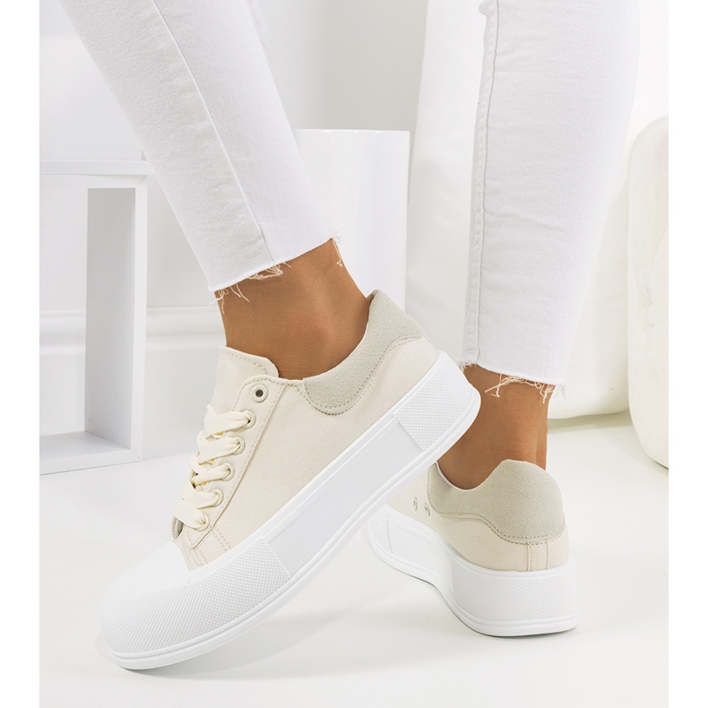 Sneakers beige sulla piattaforma Venancia 1