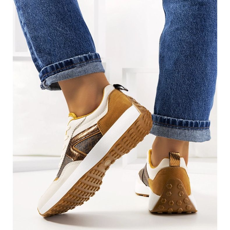 Sneakers da donna Isham marroni beige 1
