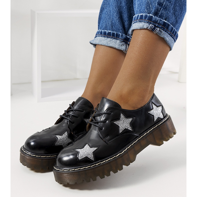 Scarpe nere con stelle Starl nero 1