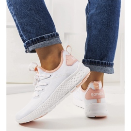 Scarpe sportive Lenna bianche e rosa bianca 1