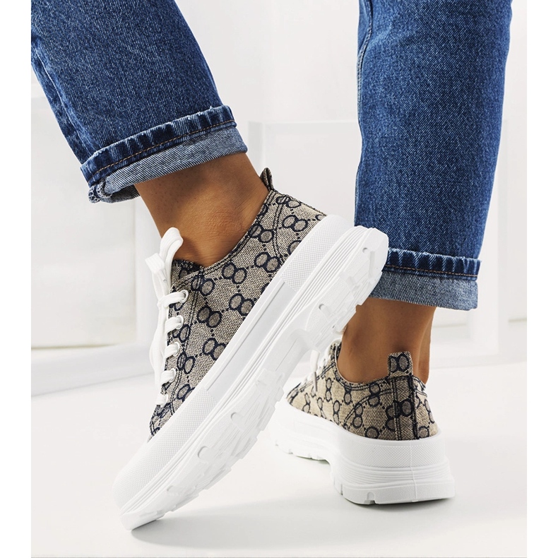 Sneakers Waters blu e beige 1