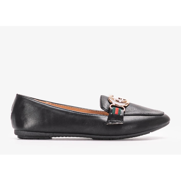 Mocassini neri con fibbia Dreyer dorata nero 1