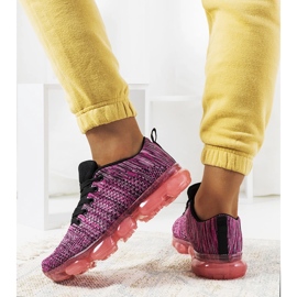 Sneakers sportive Anya rosa melange nero 1