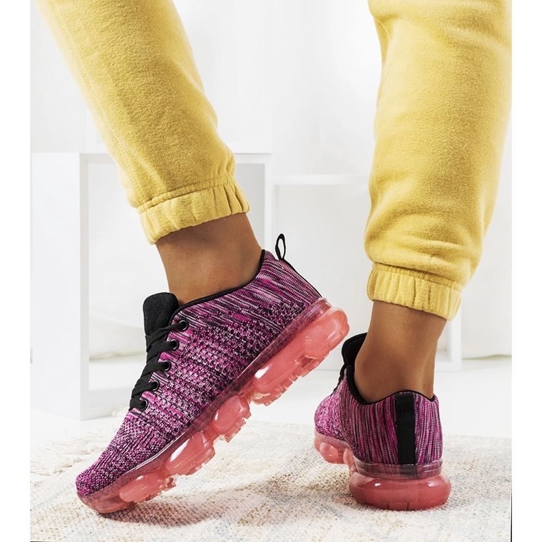 Sneakers sportive Anya rosa melange nero 1