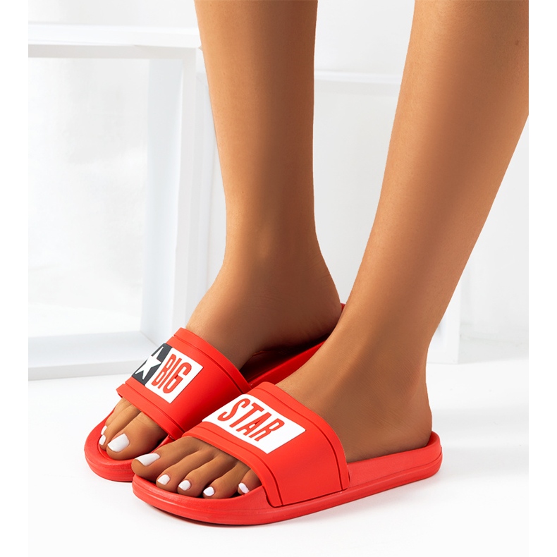 Ciabatte Big Star DD274A267 da donna rosse rosso 1