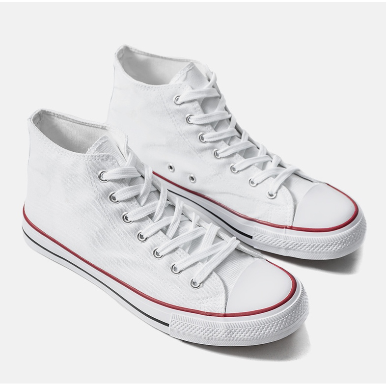 Sneakers Rood bianche alla caviglia bianca 1