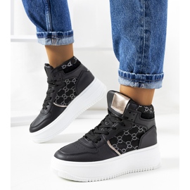 Sneakers nere sulla piattaforma Dennis nero 1