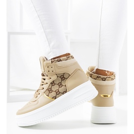 Sneakers beige sulla piattaforma Dennis 1