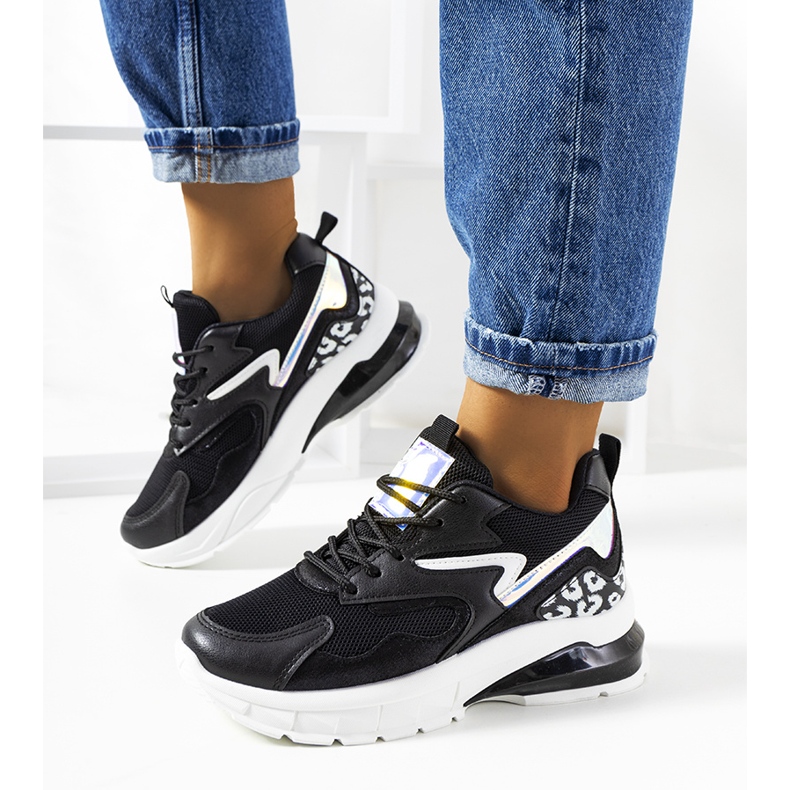 Sneakers olografiche nere George nero 1