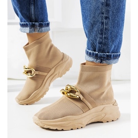 Scarpe da ginnastica alte marroni marrone 1