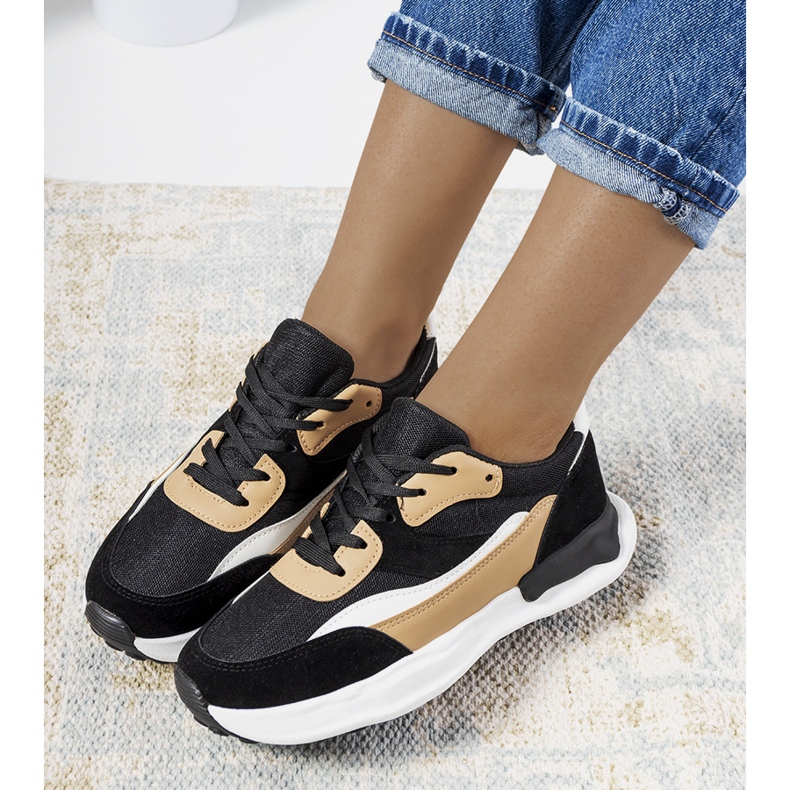 Sneakers da donna Pagnotto nere beige nero 1