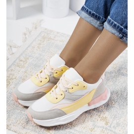 Sneakers da donna Pagnotto gialle rosa 1