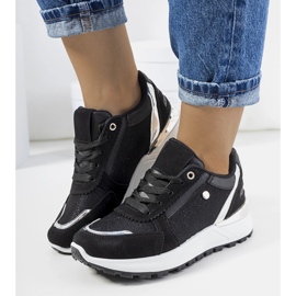 Sneakers Onio da donna nere lucide nero 1