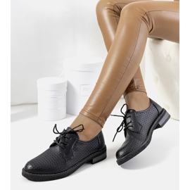 Scarpa oxford traforata Ortensia nera nero 1