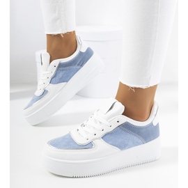 Sneakers blu da donna Statela bianco 1