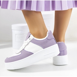 Sneakers Isotta da donna viola bianco 1