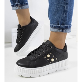 Sneakers nere sulla piattaforma Ileana nero 1